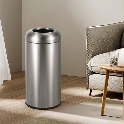 BEAMNOVA 16.5 Gallon Trash Can Open Top Outdoor Indoor Commercial Stainless - Image 8