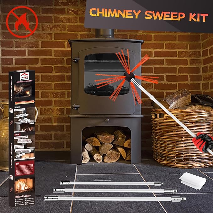 39 Feet Chimney Sweep Kit, Chimney Cleaning Kit - Image 7
