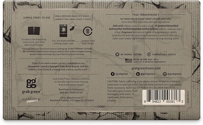 Grab Green Stoneworks Laundry Detergent Pods and Dryer Sheet Bundle, Birch - Image 14
