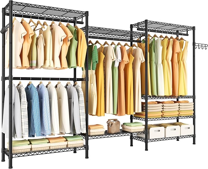 Heavy Duty Garment Rack Large Clothes Rack, Freestanding Closet Portable by Golpart