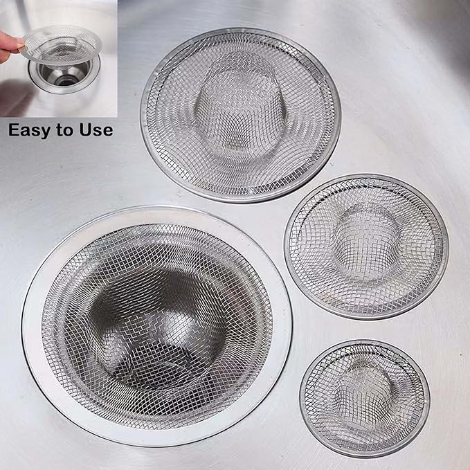 10Pcs Metal Mesh Kitchen Sink Strainer, 4.41" Stainless Steel Slop Basket - Image 5