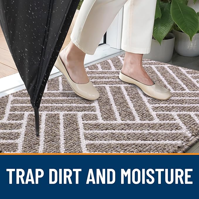 OLANLY Large Indoor Door Mat, 59x35 Inch, Dirt Resistant and Absorbent - Image 2