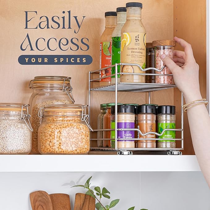 Pull Out Cabinet Organizer for Spices, Cans - Image 6