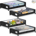 Under Bed Storage with Wheels, Underbed Storage Bins, XXL 60L Rolling Metal by YAASHEEN