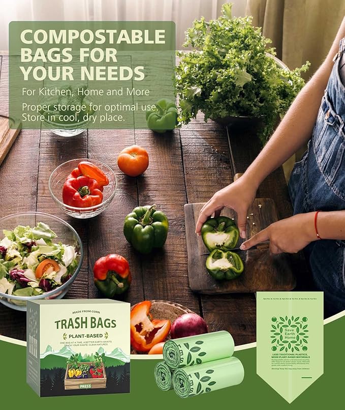 AYOTEE Small Compost Bags 2.6 Gallon Trash Bag, 3 Gallon, Small Waste Basket - Image 7