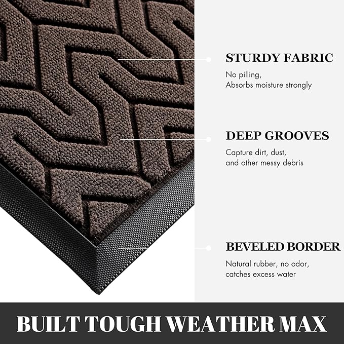 Yimobra Large Door Mat Outside Entrance 47x24, Waterproof Heavy Duty Outdoor - Image 4