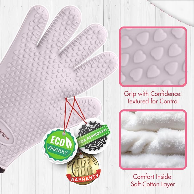 KITCHEN PERFECTION S Silicone Smoker Oven Gloves - Image 5