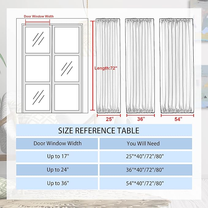 DWCN French Door Curtains – Rod Pocket Thermal Blackout Curtain - Image 7