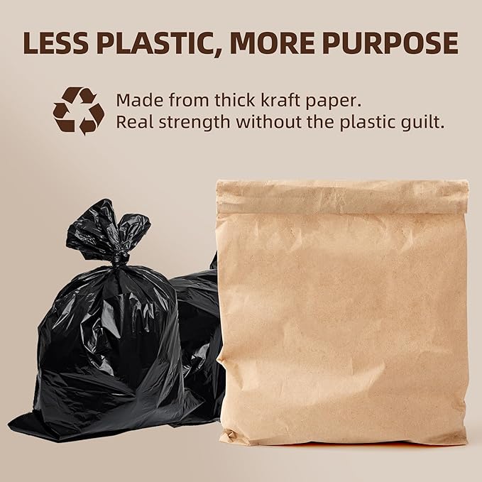 Calvana Super Strong Compactor Bags, Heavy-Duty Kitchen Paper Trash Bags - Image 8