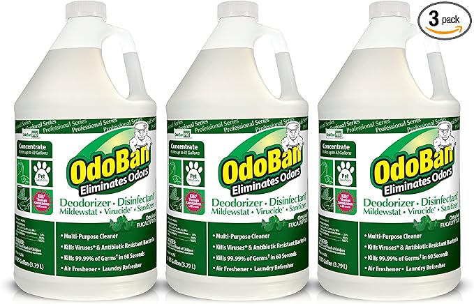 OdoBan Professional Disinfectant and Odor Eliminator Concentrate, 1 Gallon Each by OdoBan