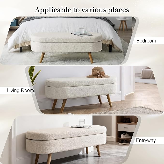 Storage Bench, Upholstered Entryway Benches - Image 8
