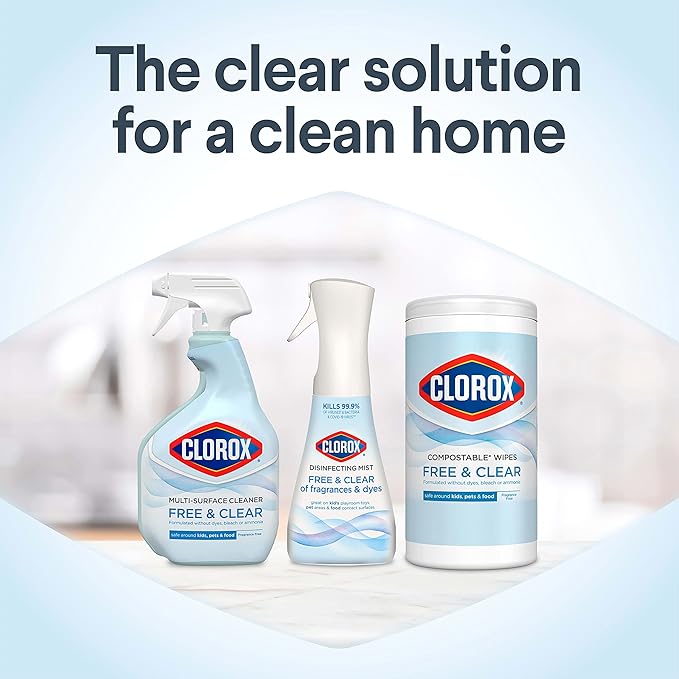 CLOROX Free & Clear Multi Surface Cleaner, Spray Bottle, Fragrance Free - Image 11