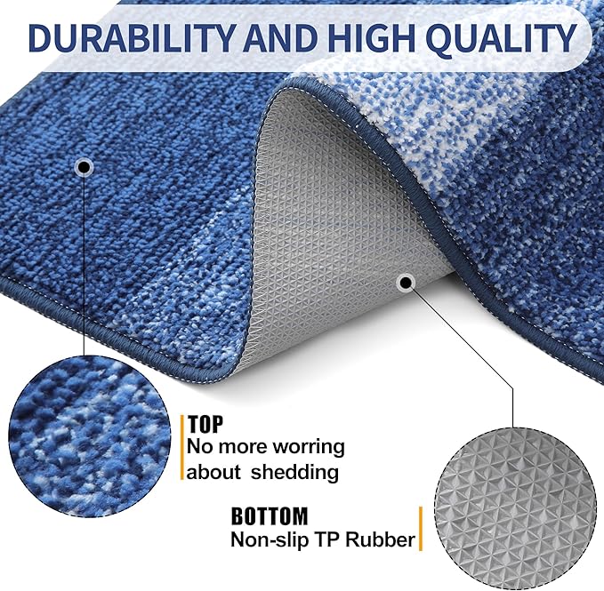 Kitinjoy Indoor Outdoor Door Mat, 24x16 Non-Slip Absorbent Dirt Trapper - Image 3