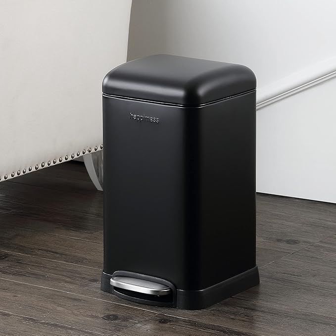 happimess HPM1012B Betty Retro Mini 3.2-Gallon Step-Open Trash Can - Image 2