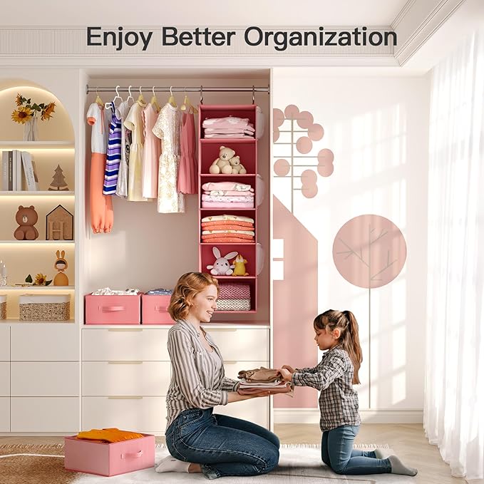 Pipishell Hanging Closet Organizer 6-Shelf, Hanging Shelves - Image 7