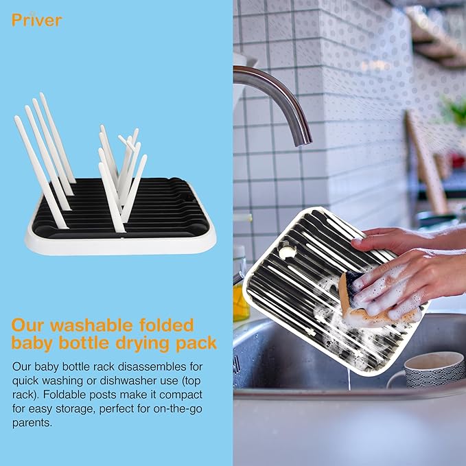 Priver - Baby Bottle Drying Rack - Space-Saving Drying Rack - Image 4
