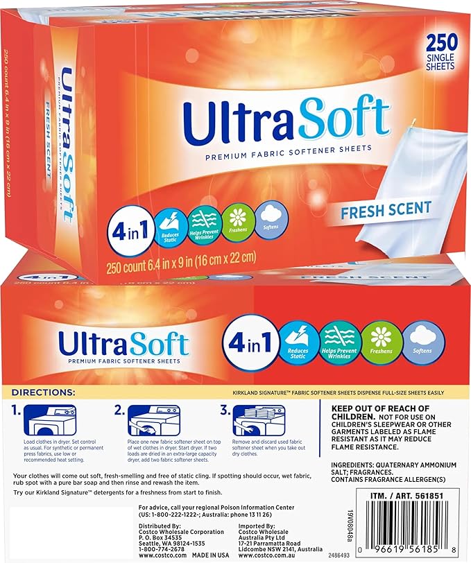 500 Single Laundry Dryer Sheetsw/ Easy Dispenser Box Packaging, Household - Image 2