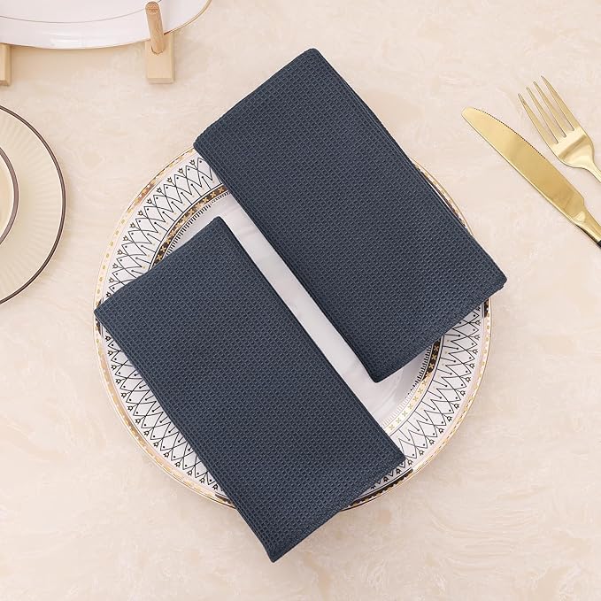 Homaxy 100% Cotton Waffle Weave Dish Cloths - Image 8