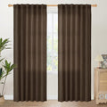 YoungsTex Brown Linen Curtains 84 Inch Length by YoungsTex