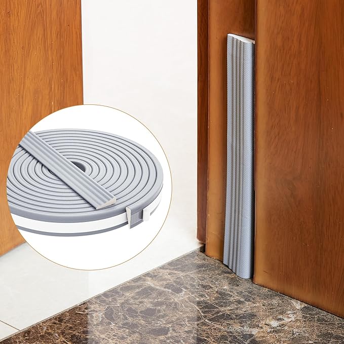 QDiShi 196" Wedge-Shape Weather Stripping Door Seal Weatherproof Foam Seals - Image 7
