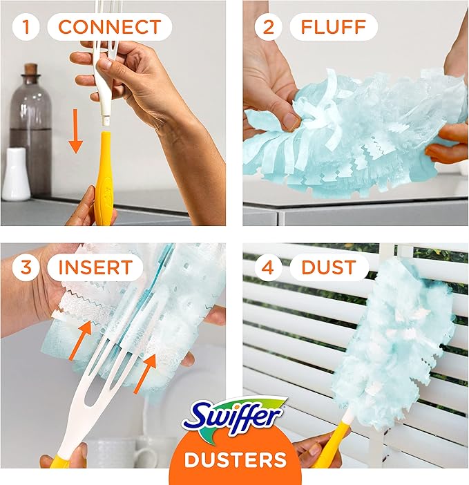 Swiffer Dusters Refill for Cleaning, Feather & Microfiber Duster Disposable - Image 9