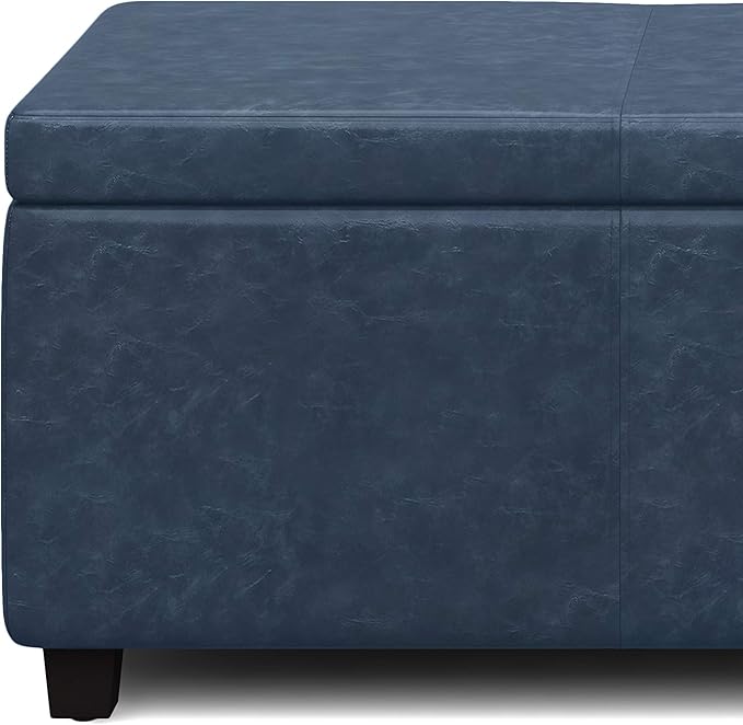 SIMPLIHOME Avalon 48 inch Wide Contemporary Rectangle Storage Ottoman Bench in - Image 6