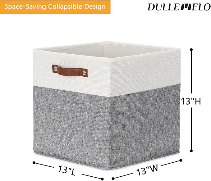 DULLEMELO Storage Cubes 13 inch, Collapsible Sturdy Cube Storage Bins - Image 2