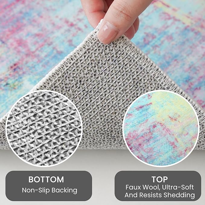 IOHOUZE Abstract Runner Rug 3x12 Ft Washable Runners - Image 4