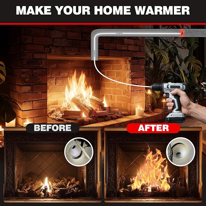 30 Feet Chimney Sweep Kit, Chrome Button Locking System, Chimney Cleaning Kit - Image 4