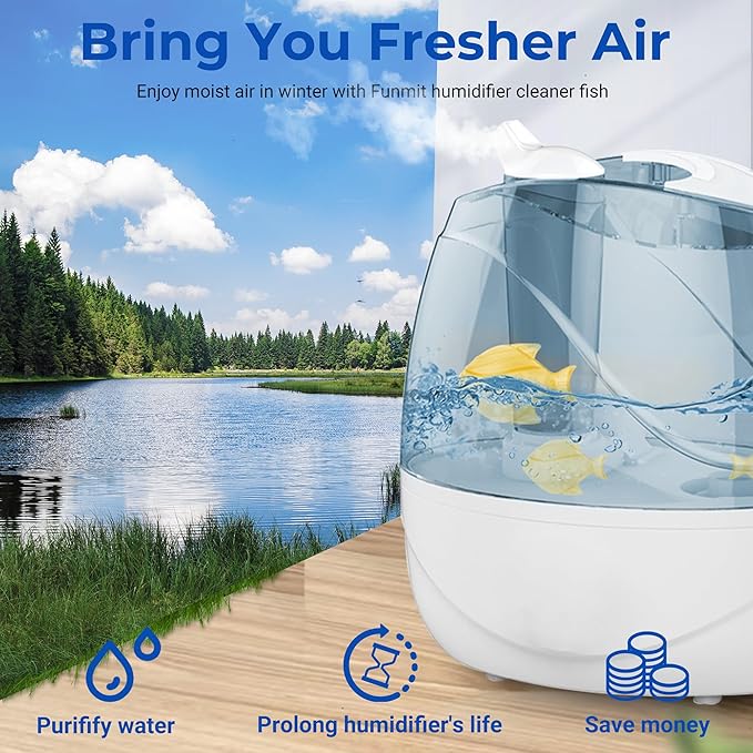 Funmit 6 Pack Universal Humidifier Cleaner Fish Compatible - Image 6