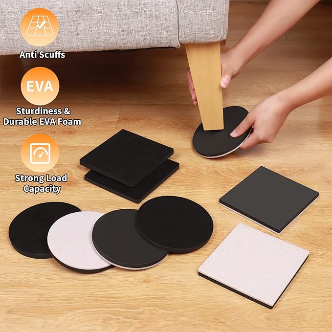 Ezprotekt 5" Round Felt Furniture Movers Sliders - Image 3