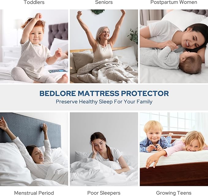BEDLORE Waterproof Mattress Protector, Queen Size Mattress Pad - Image 6