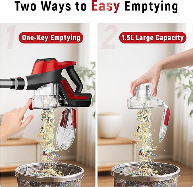 Cordless Vacuum Cleaner, 30Kpa Home Stick Vacuum, Smart Display & 1.5L Dust Cup - Image 6