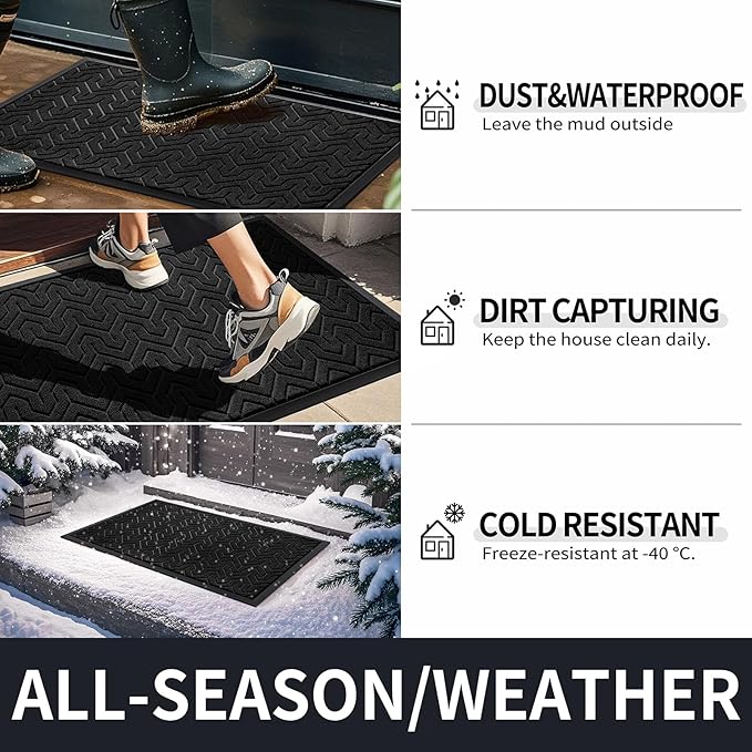 Yimobra Large Door Mat Outside Entrance 36x24, Waterproof Heavy Duty Outdoor - Image 5