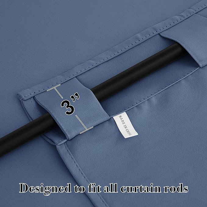 RYB HOME Small Window Curtains Blackout, Privacy Thermal Insulating Drapes - Image 3
