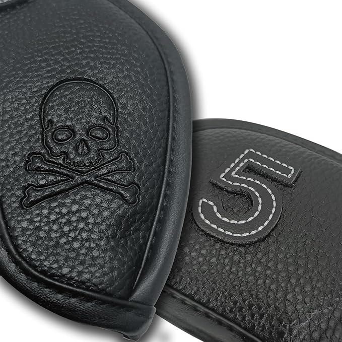 Premium Magnetic Leather Iron and Wedge Golf Club Head Covers - Image 7
