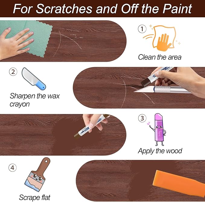 16+4P Wood Filler Sticks with 1P Box, 1P Knife, 1P Scraper and 1P Rag, Pletpet - Image 4