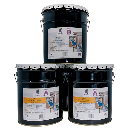 Colored Epoxies Safety Yellow Epoxy Resin Coating Made by ColoredEpoxies