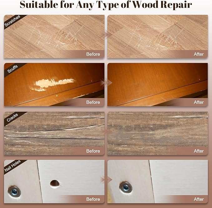 20 Colors Wood Filler Sticks Furniture Markers Touch up, Fill Putty Stick - Image 4