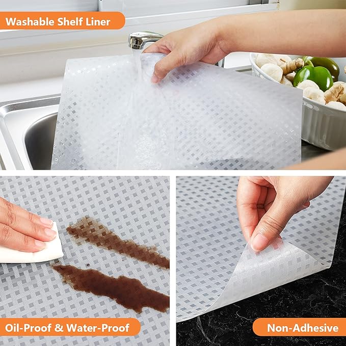 Shelf Liners for Kitchen Cabinets Refrigerator Liners Waterproof Kitchen - Image 5