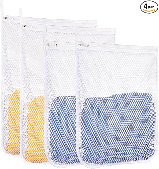 4 pcs Durable Honeycomb Mesh Laundry Bags by RoomyRoc