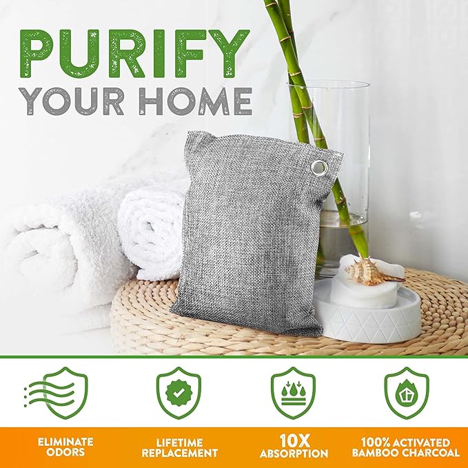 Charcoal Odor Absorber for Strong Odor, Bamboo Charcoal Air Purifying Bag - Image 2