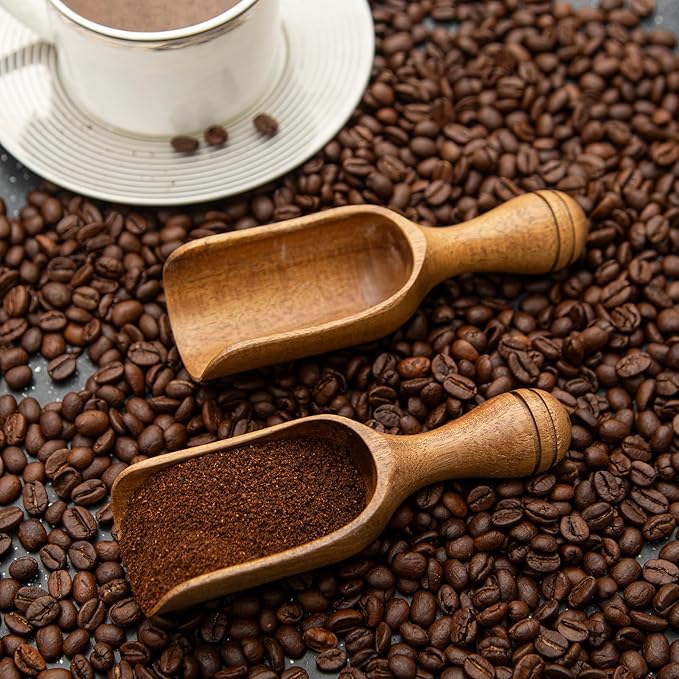 Big Coffee Scoop Shovel, Acacia Large Ground Coffee Scoop 5.9″ Measuring Spoons - Image 6