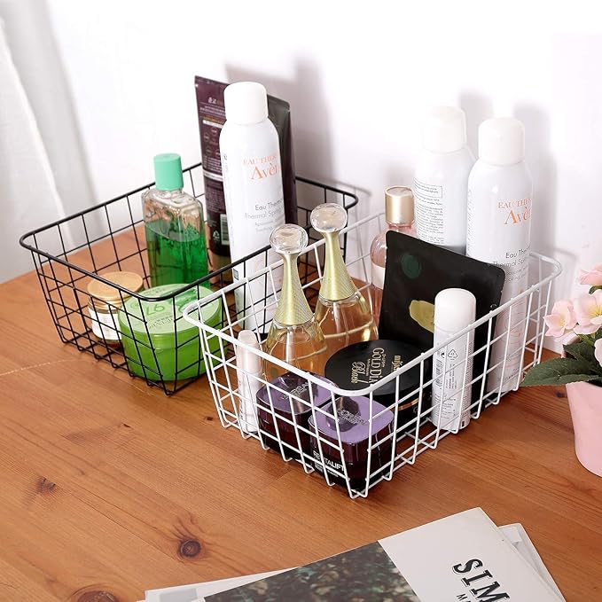 Kitchen Wire Baskets Farmhouse Decor Metal Food Storage Organizer, Household - Image 4