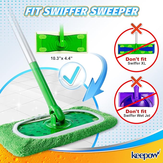 KEEPOW Reusable Microfiber Mop Pads - Image 3