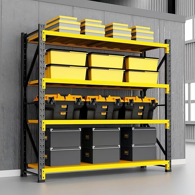 Storage Shelves Heavy Duty, Metal Garage Shelving Units, 4 Tier Storage Rack - Image 2