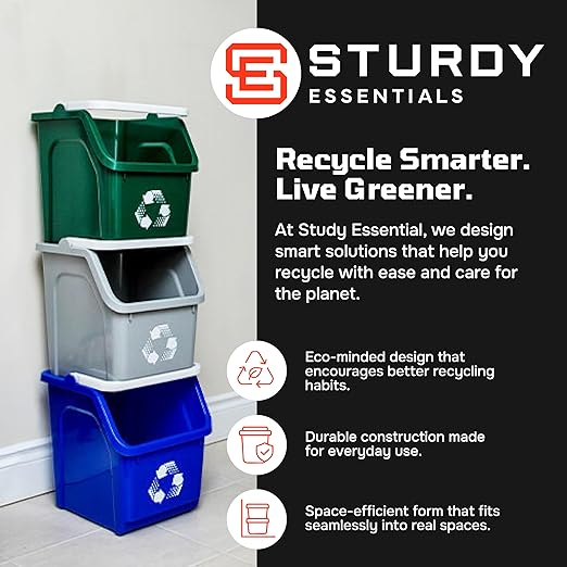 6 Gallon Stackable Recycling Bins - Image 8