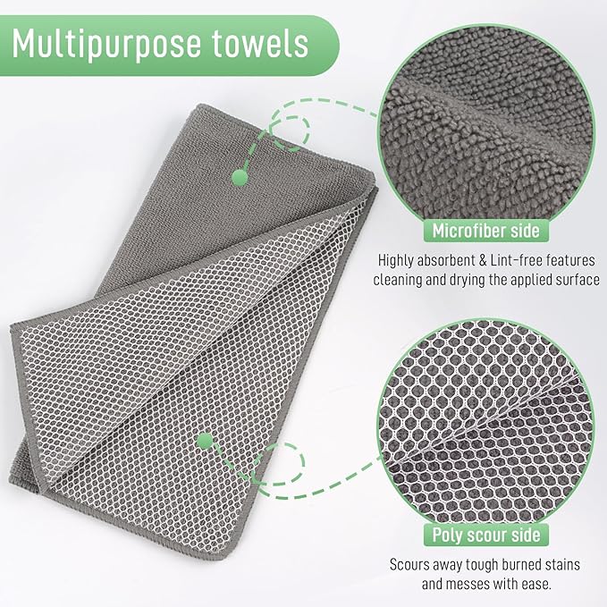 SINLAND Microfiber Dish Cloth Dish Rags - Image 3