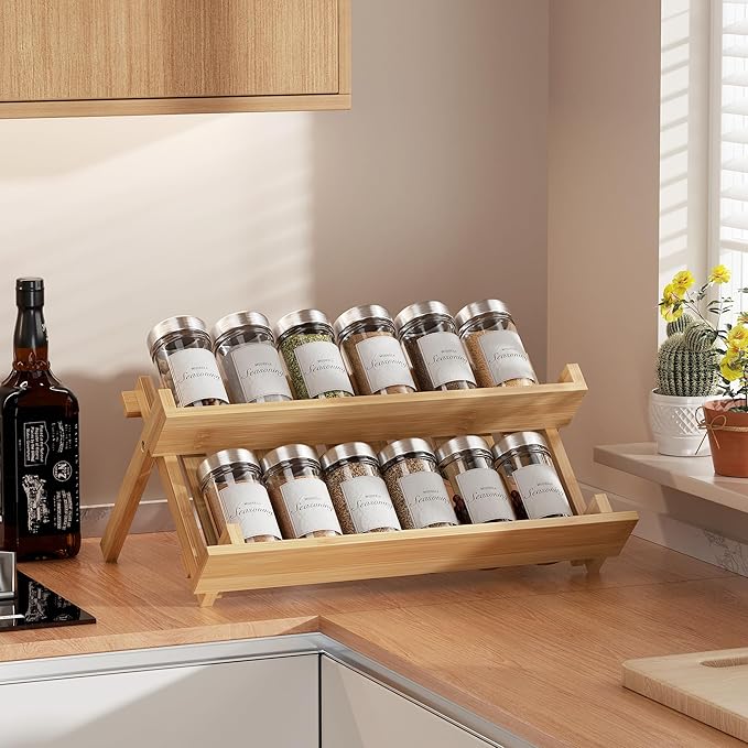 MUDEELA Bamboo Spice Rack Organizer - Image 6