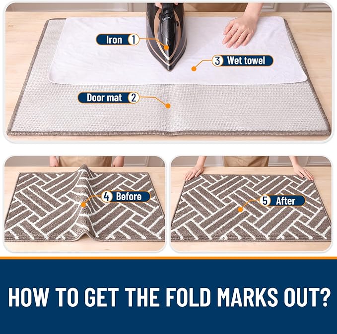 OLANLY Indoor Door Mat, 36x24 Inch, Dirt Resistant and Absorbent, Non-Slip - Image 8